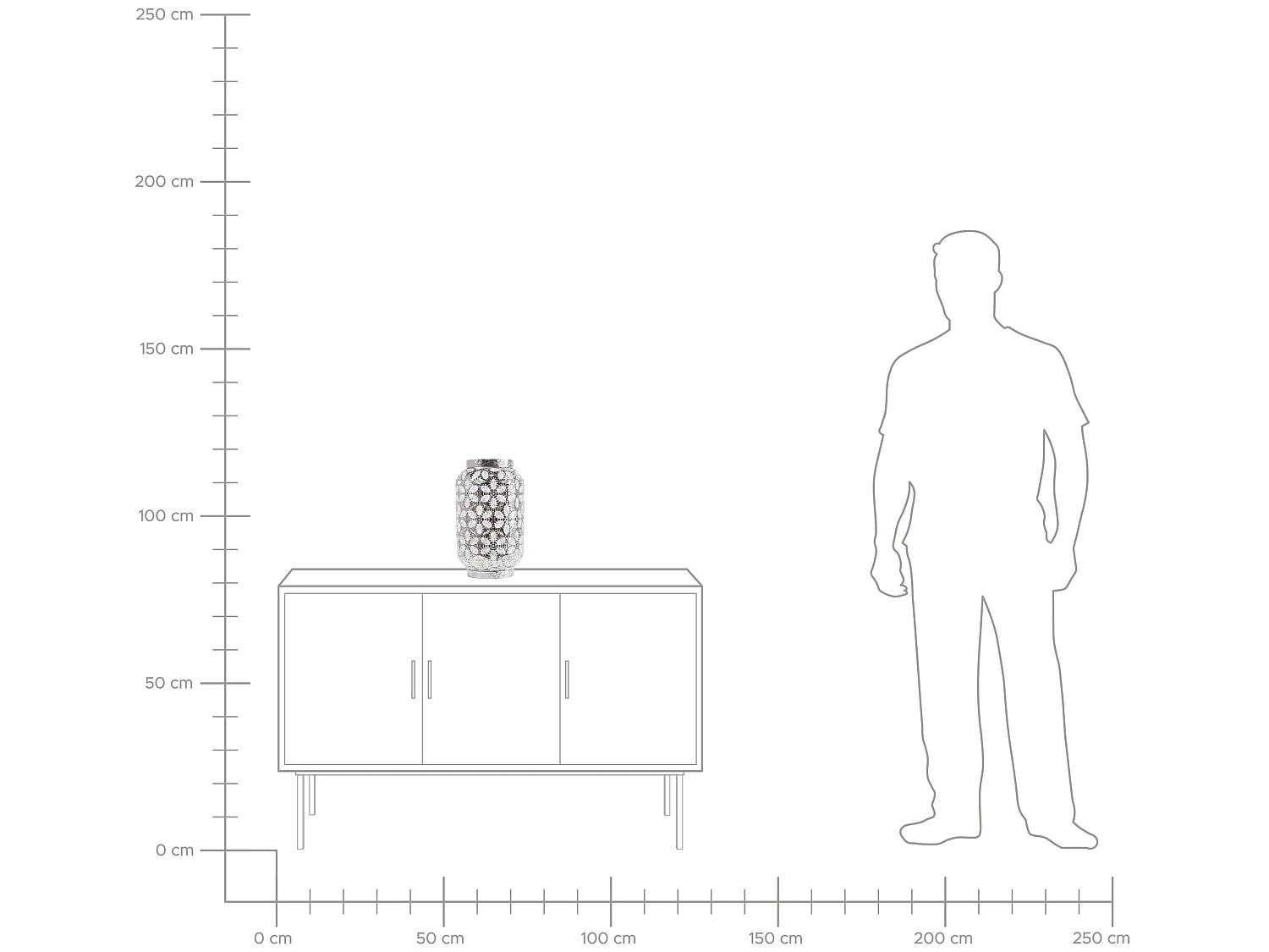 Lampe argentée SAJO M