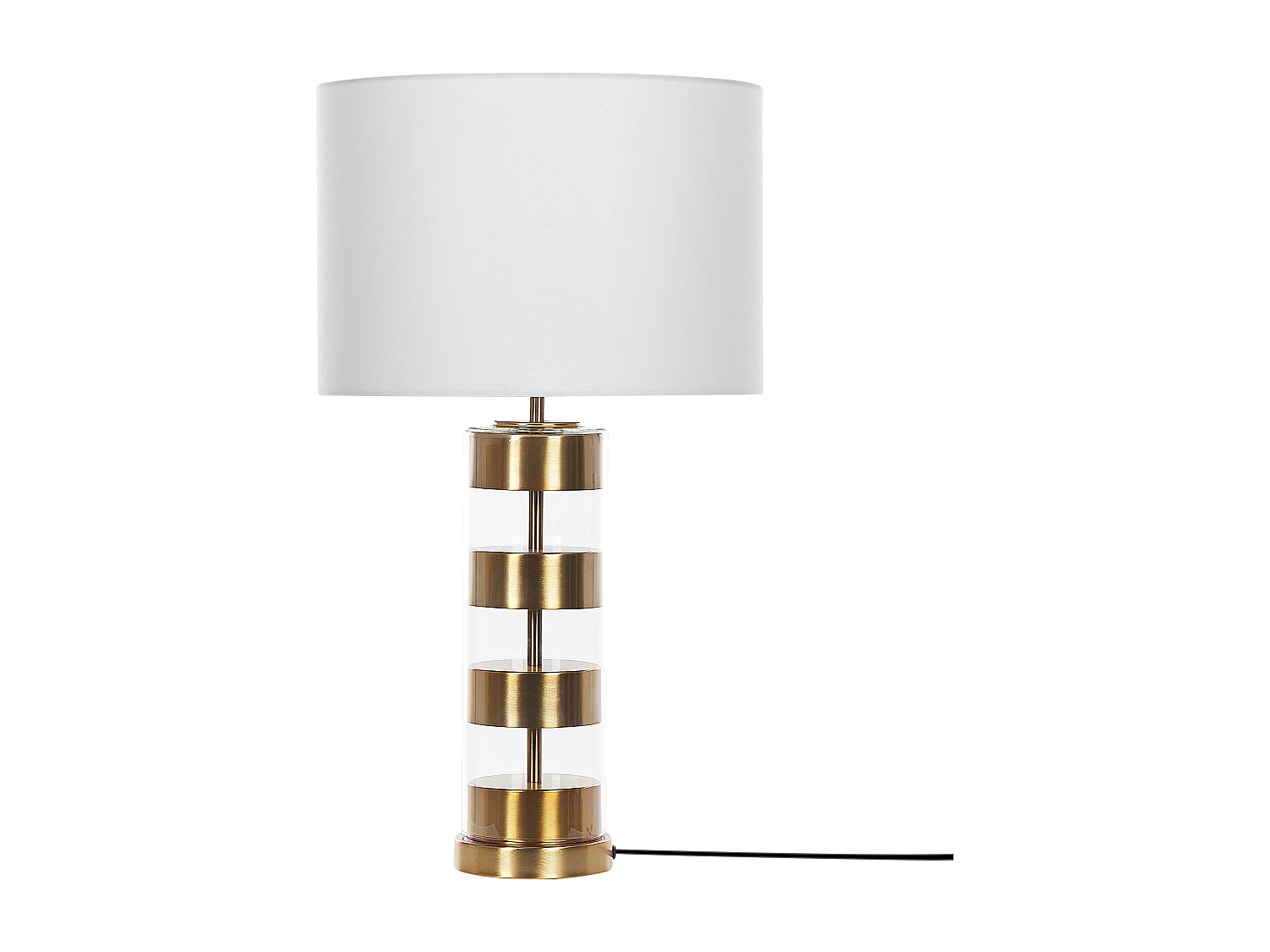 Moderne Tischlampe Glas / Metall / Polyester 77 cm Gold / Weiss Beatton