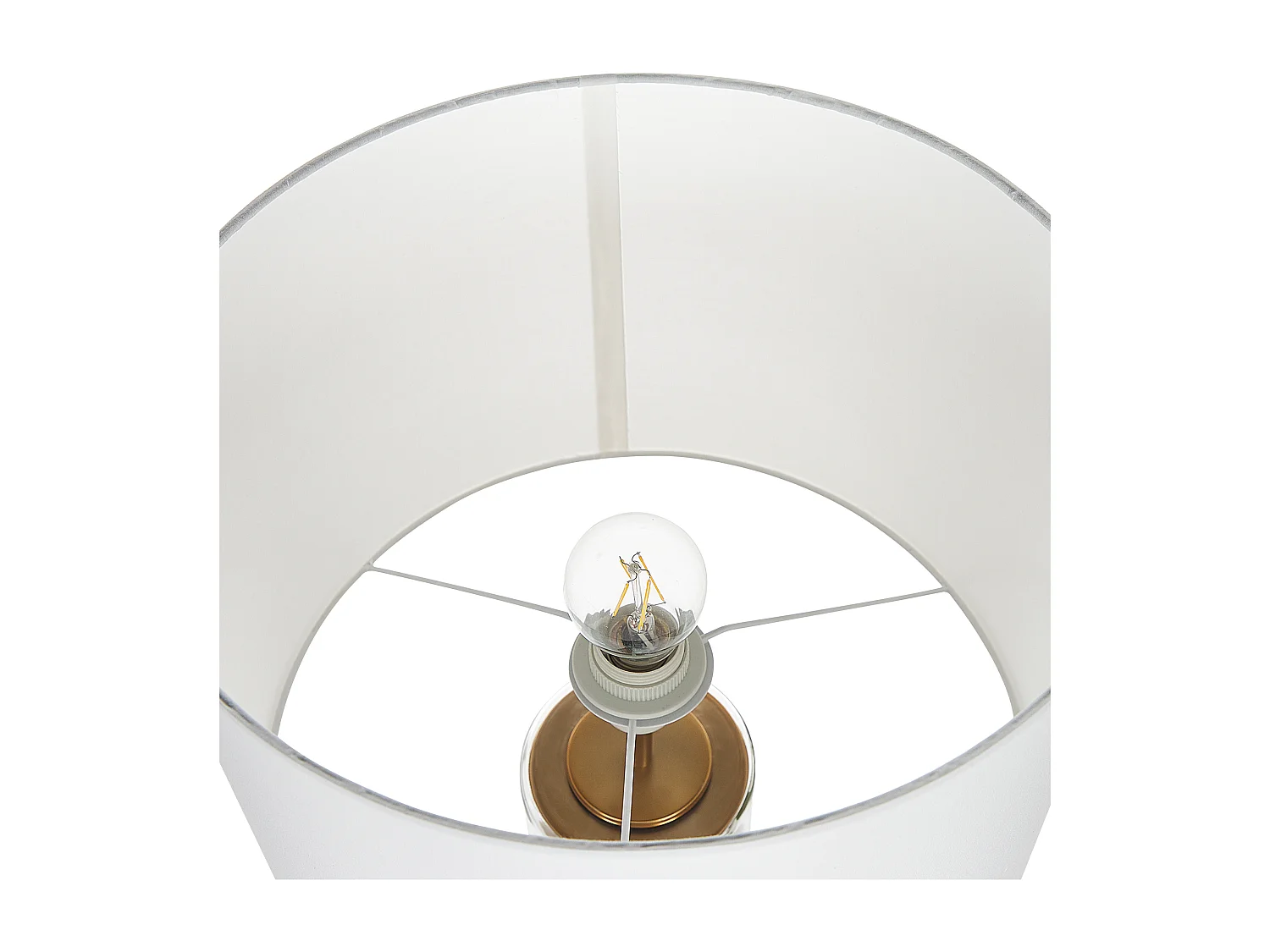 Moderne Tischlampe Glas / Metall / Polyester 77 cm Gold / Weiss Beatton