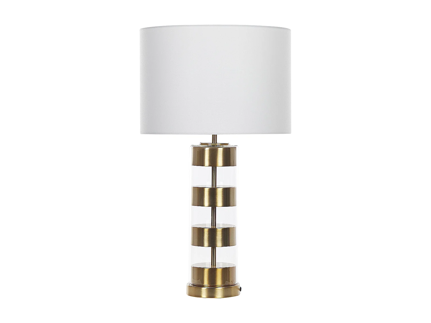 Moderne Tischlampe Glas / Metall / Polyester 77 cm Gold / Weiss Beatton