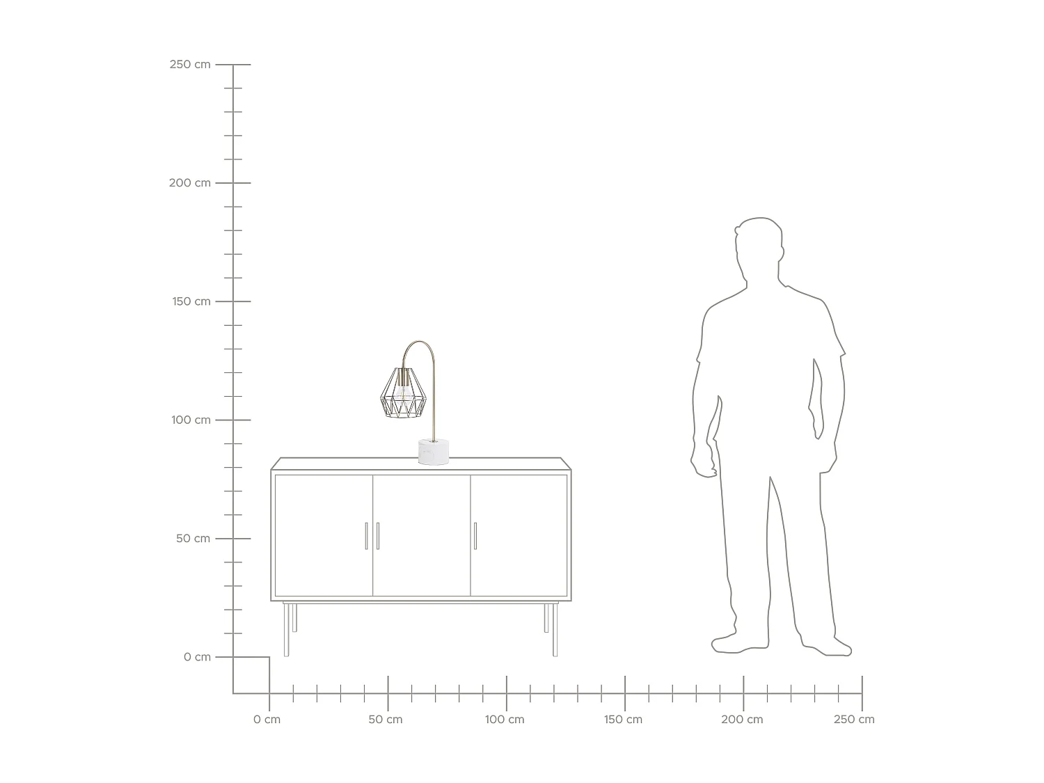 Candeeiro de mesa MOONI Metal Latão