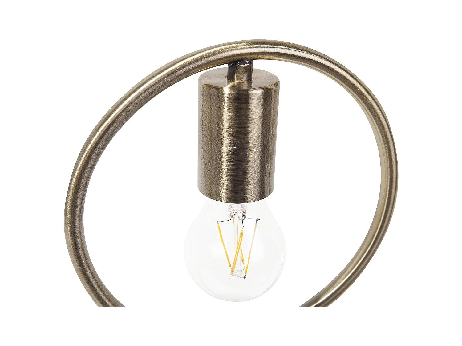 Minimalistische Tischlampe offener Lampenschirm Metall/Beton messing Jucar