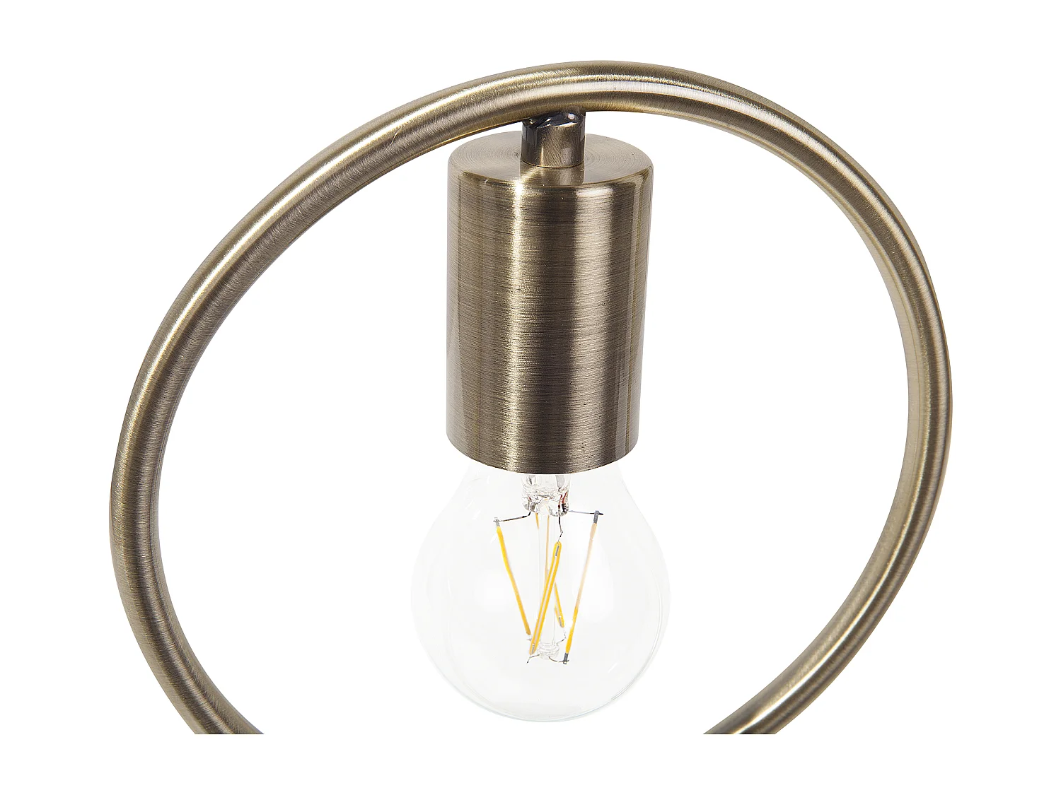 Minimalistische Tischlampe offener Lampenschirm Metall/Beton messing Jucar