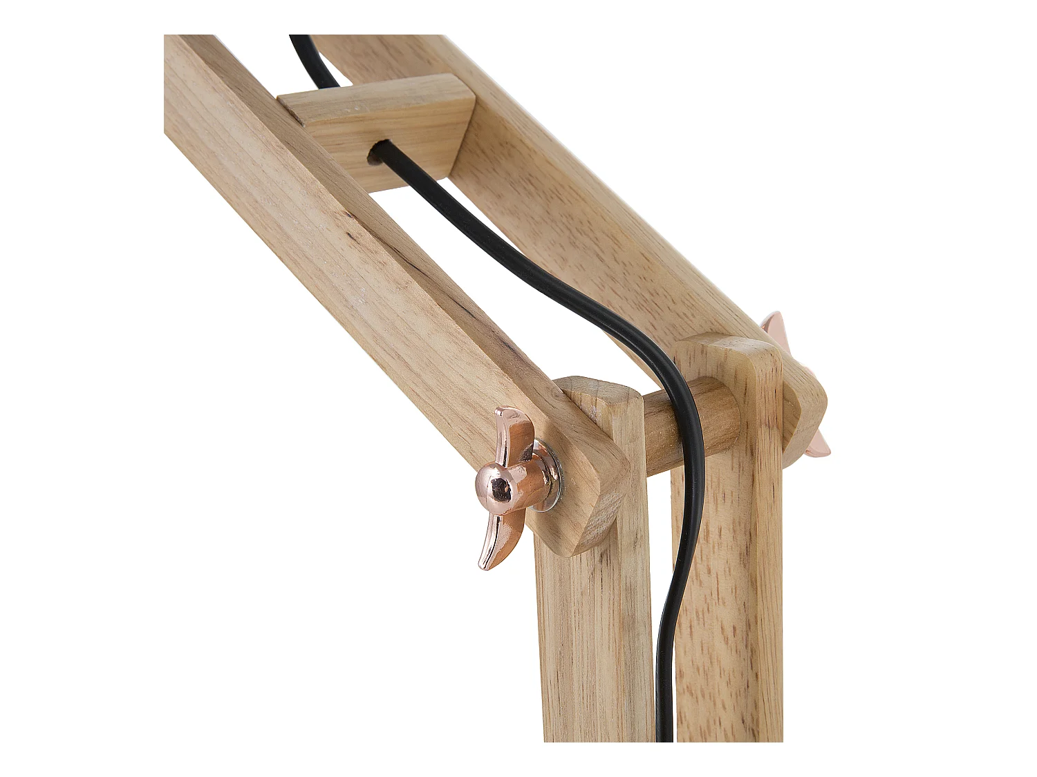 Schreibtischlampe SALADO verstellbar Holz Kupfer