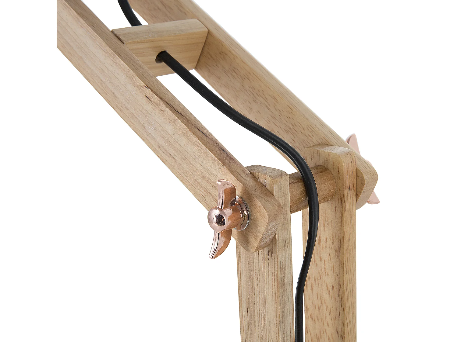 Schreibtischlampe SALADO verstellbar Holz Kupfer