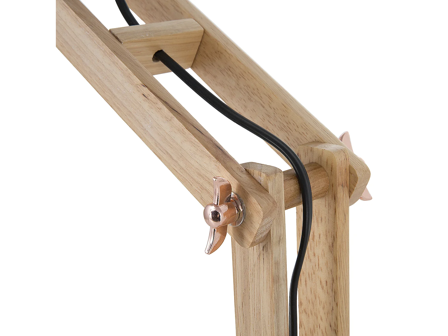 Lampa biurkowa SALADO Regulowana Drewno Miedziany