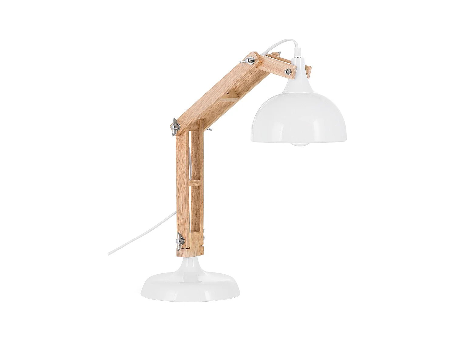 Lampe de bureau SALADO Réglable Bois Blanc