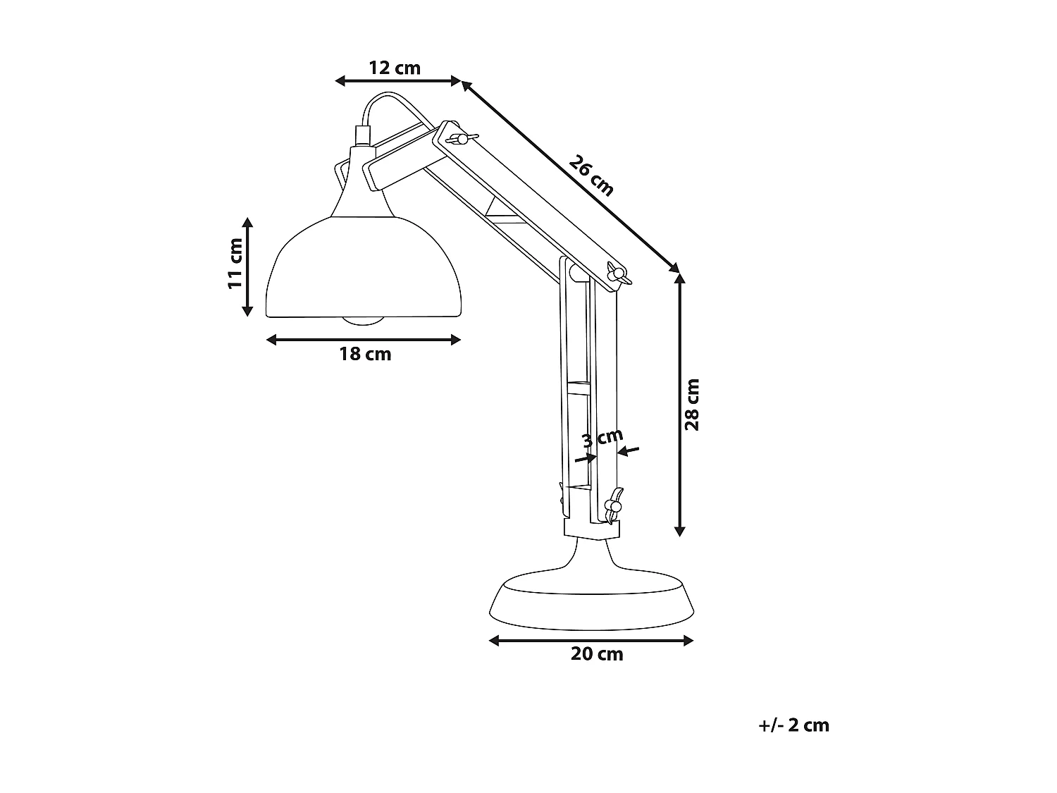 Lampa biurkowa SALADO Regulowana Drewno Biały