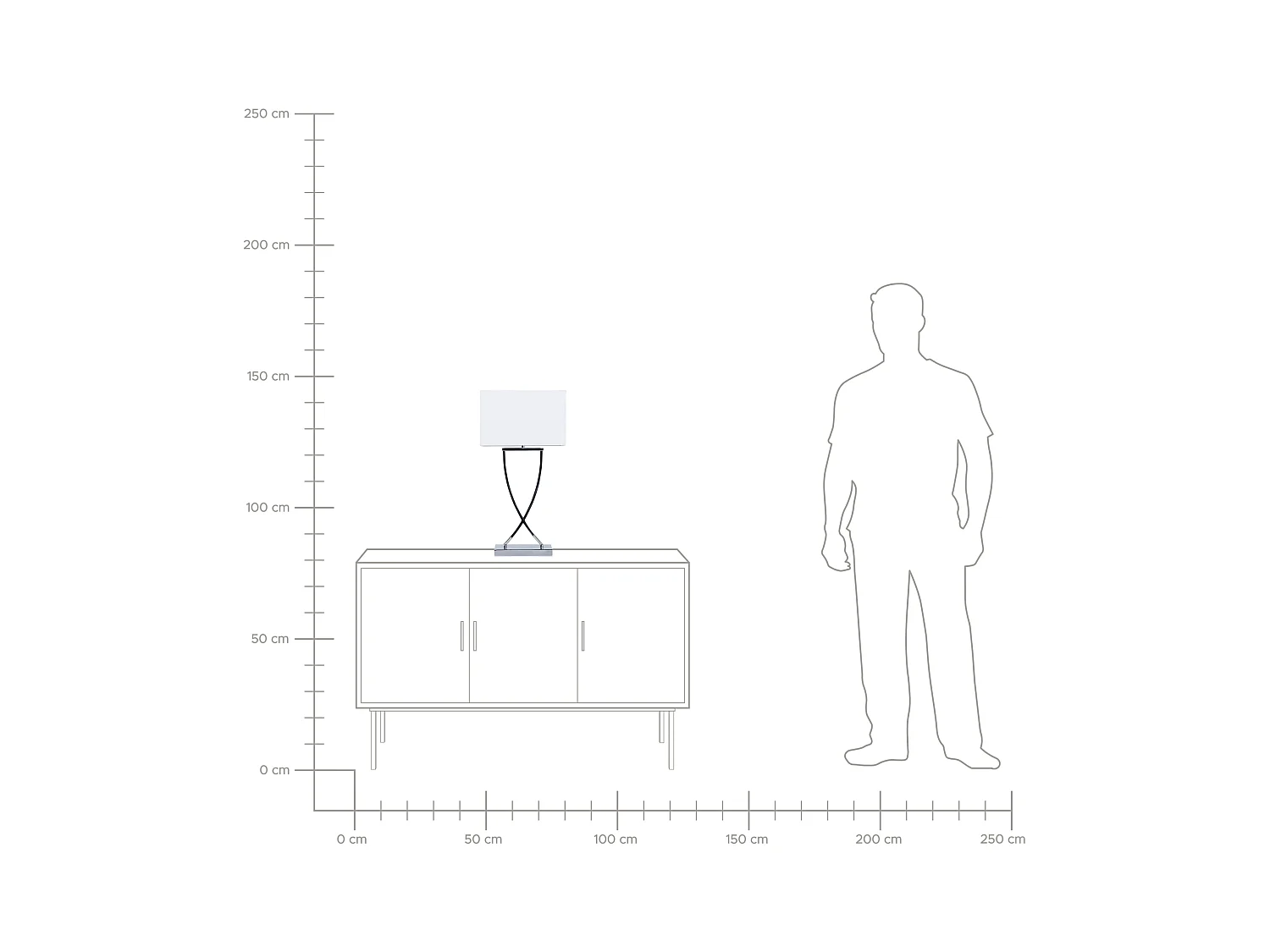 Lámpara de mesa YASUNI Metal Blanco