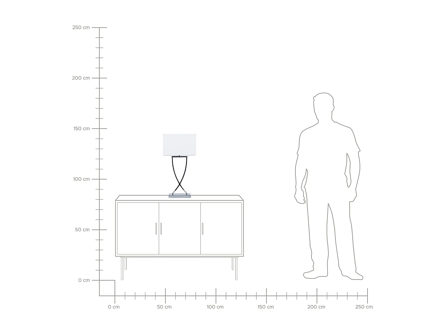 Lampe à poser YASUNI Métal Blanc