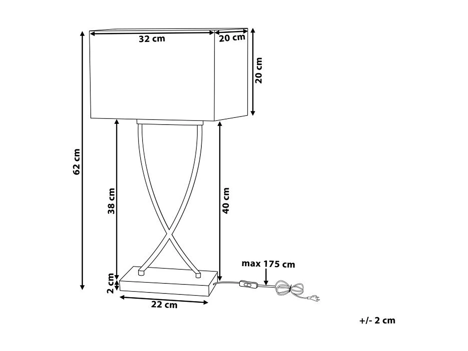Lampe à poser YASUNI Métal Noir
