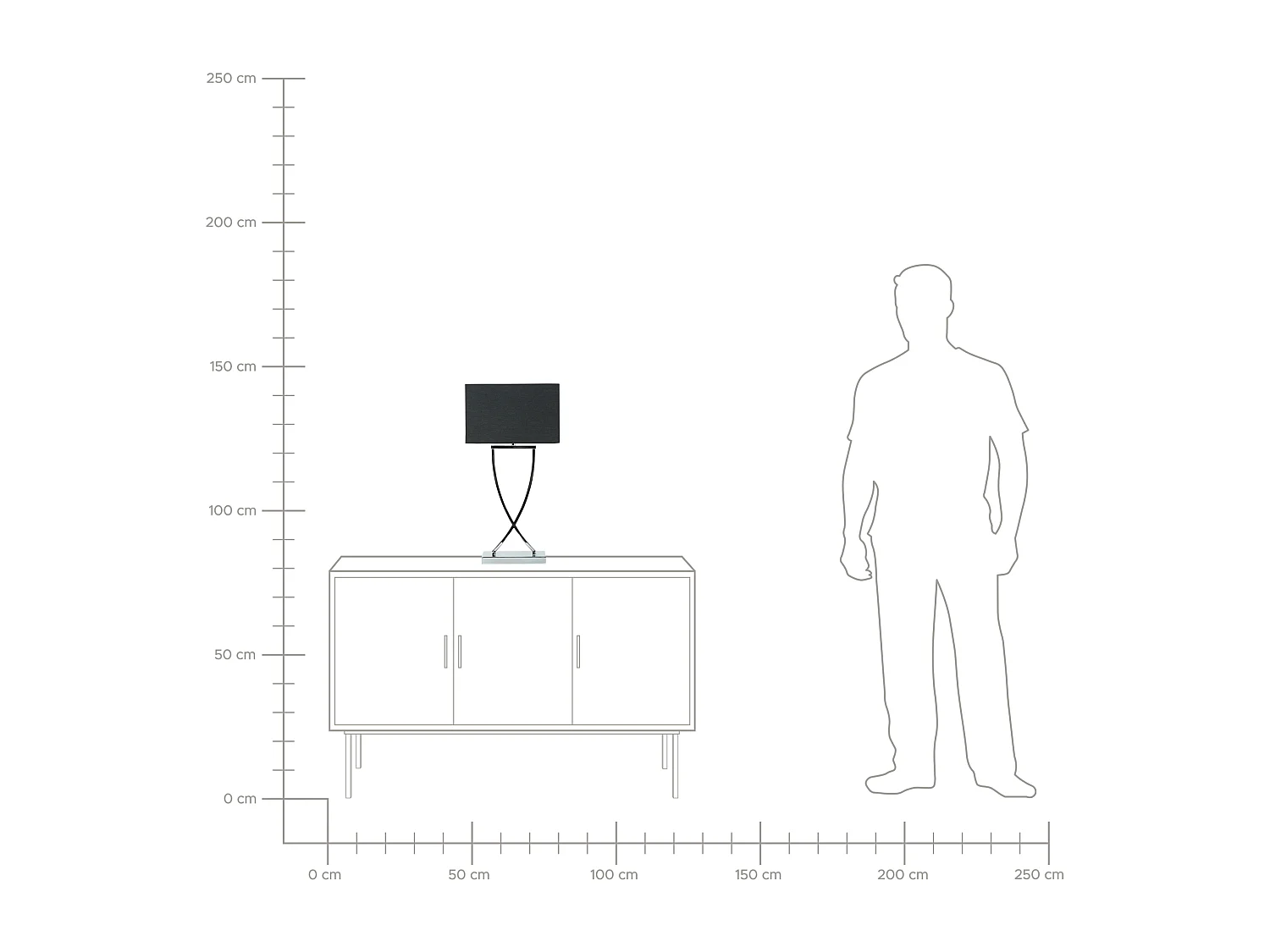 Lampe à poser YASUNI Métal Noir