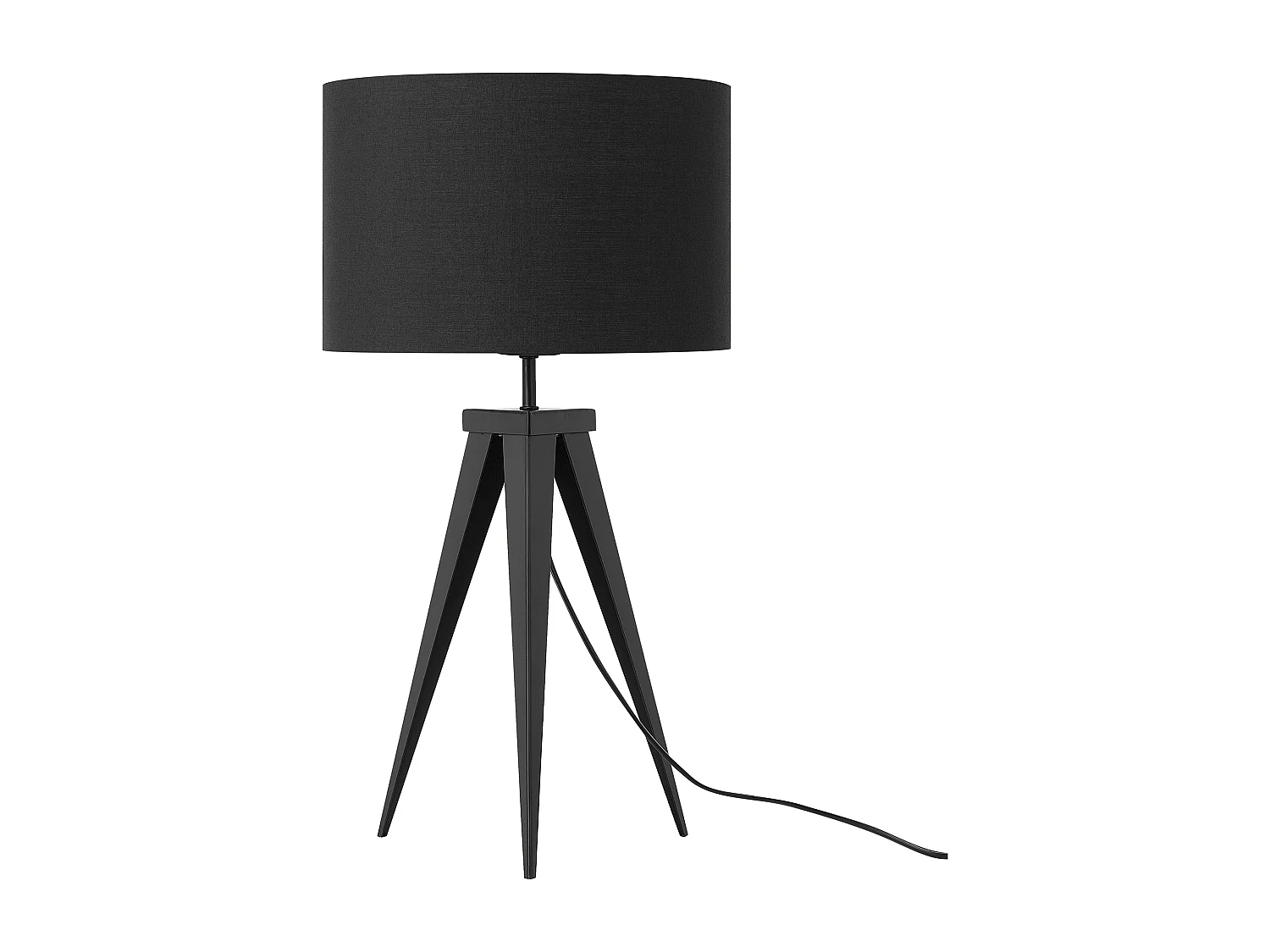 Moderne Tischlampe Polybaumwolle/Metall schwarz Stiletto