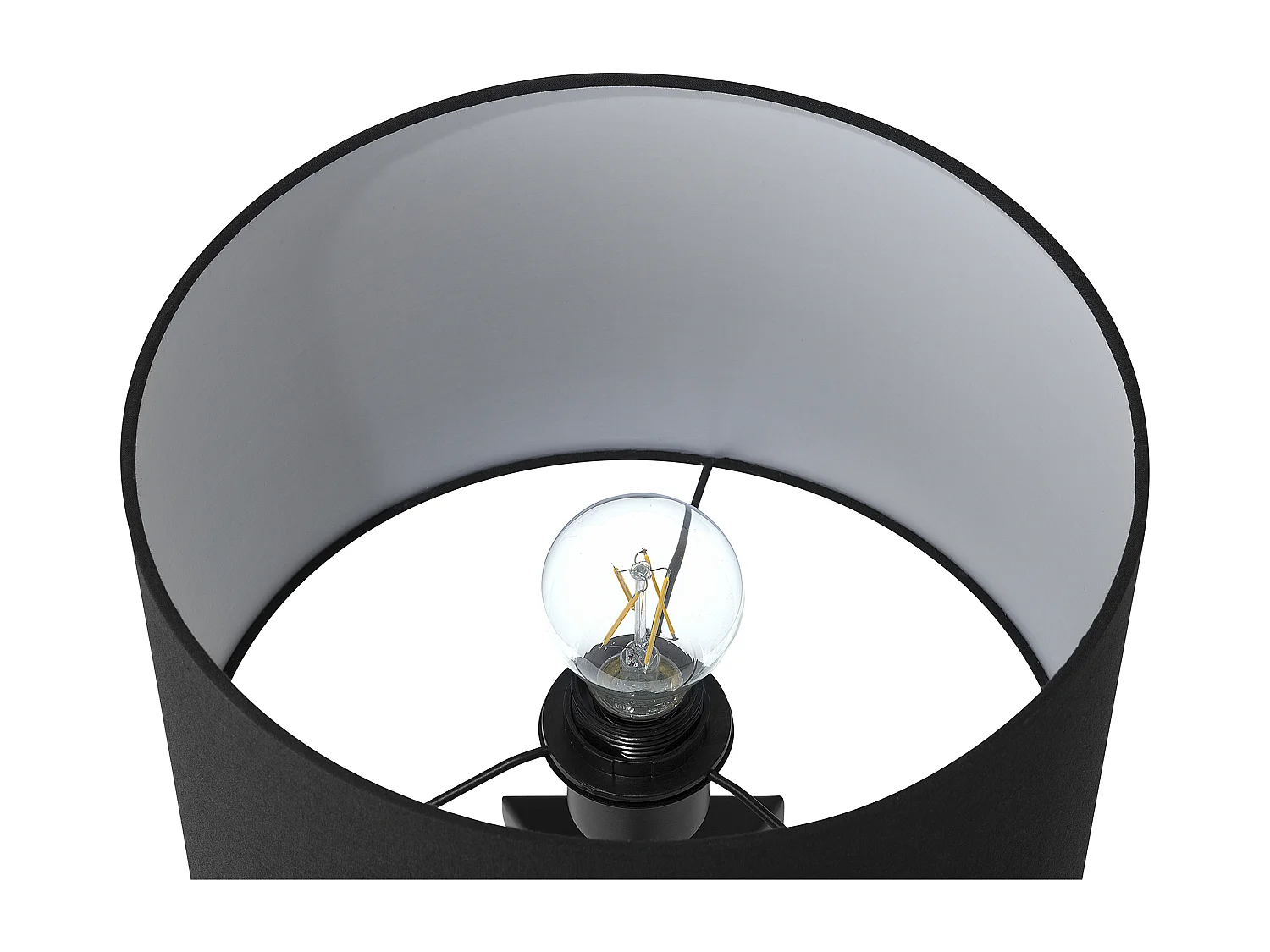 Moderne Tischlampe Polybaumwolle/Metall schwarz Stiletto