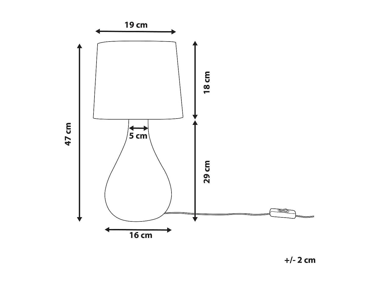Lampe à poser noire et cuivrée ABRAMS