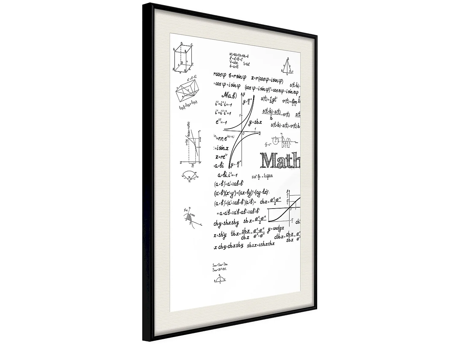 Tableau cadre Formules mathématiques - 40 x 60 cm