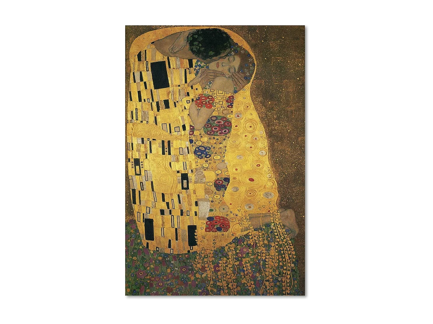 Tableau image de reproduction de bois g. Klimt - « le baiser » - 50 x 70 cm