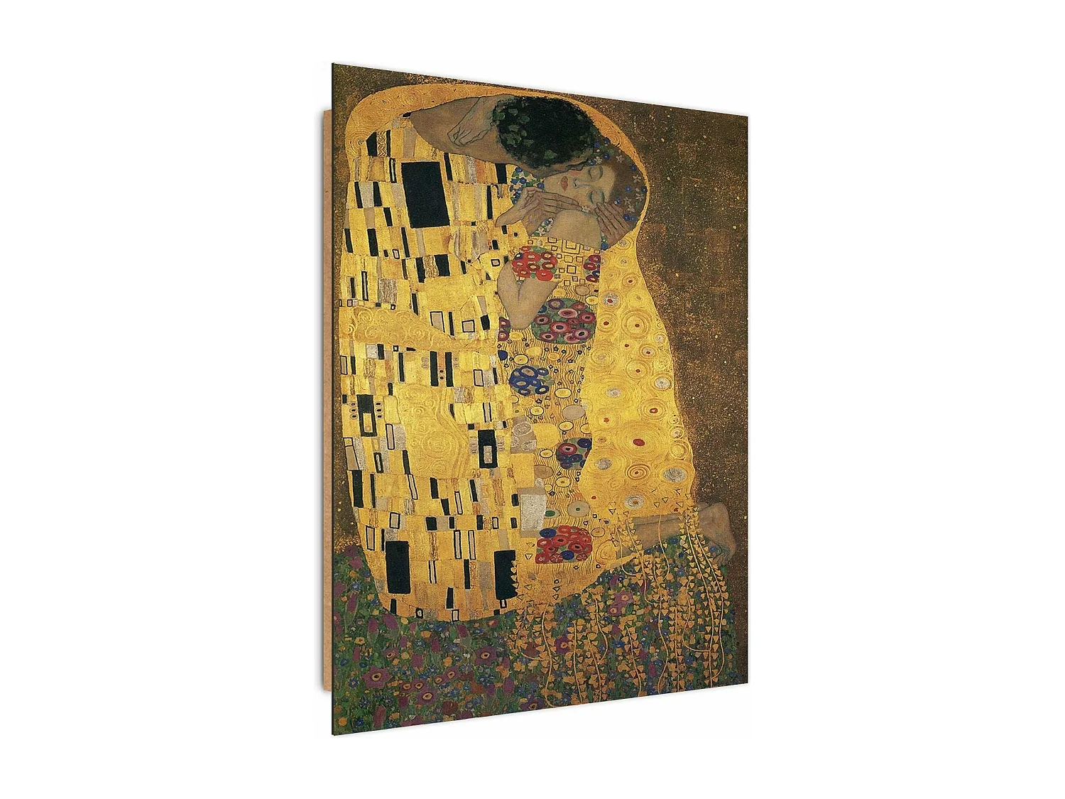 Tableau image de reproduction de bois g. Klimt - « le baiser » - 50 x 70 cm