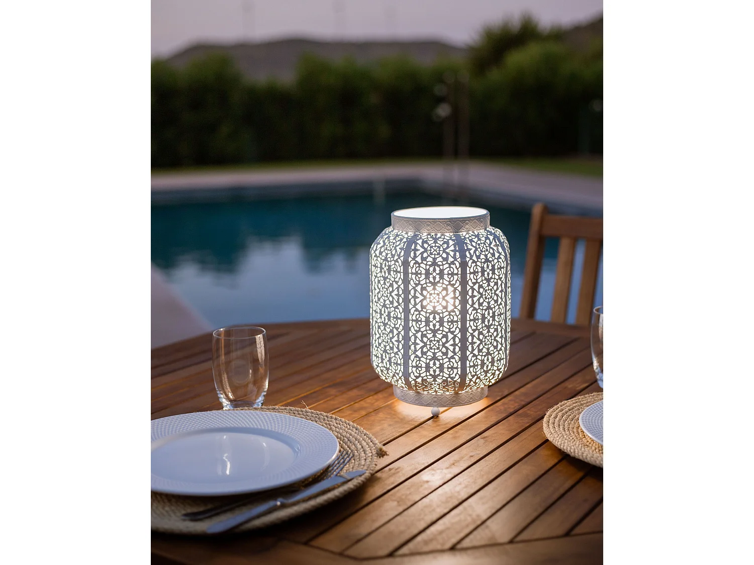 Lampe à poser SOMES Métal Blanc