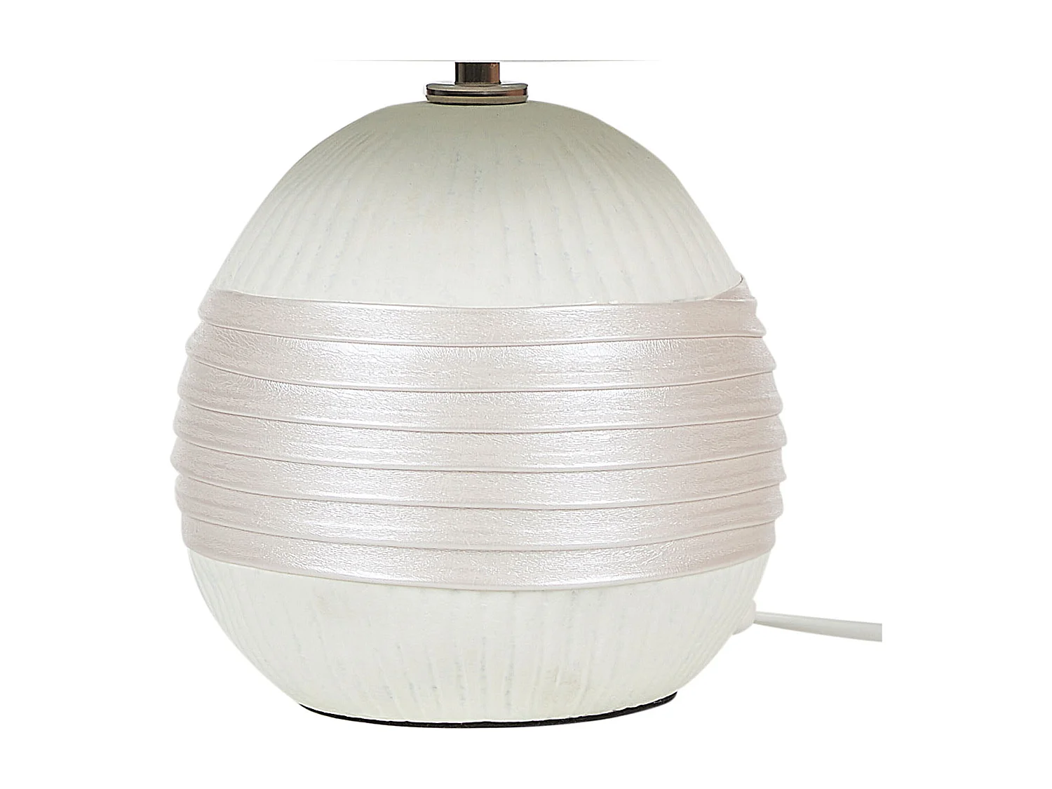 Klassische Tischlampe Keramik cremeweiß 37 cm Sado