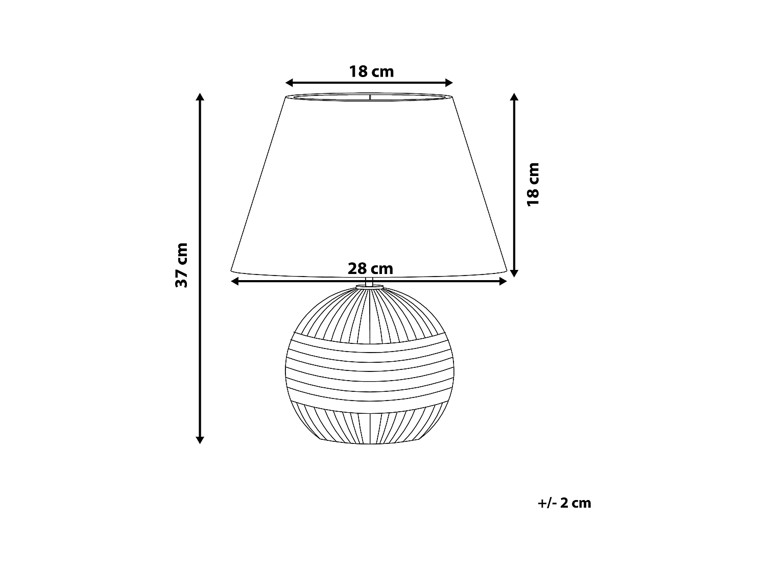 Lampe à poser SADO Céramique Blanc cassé