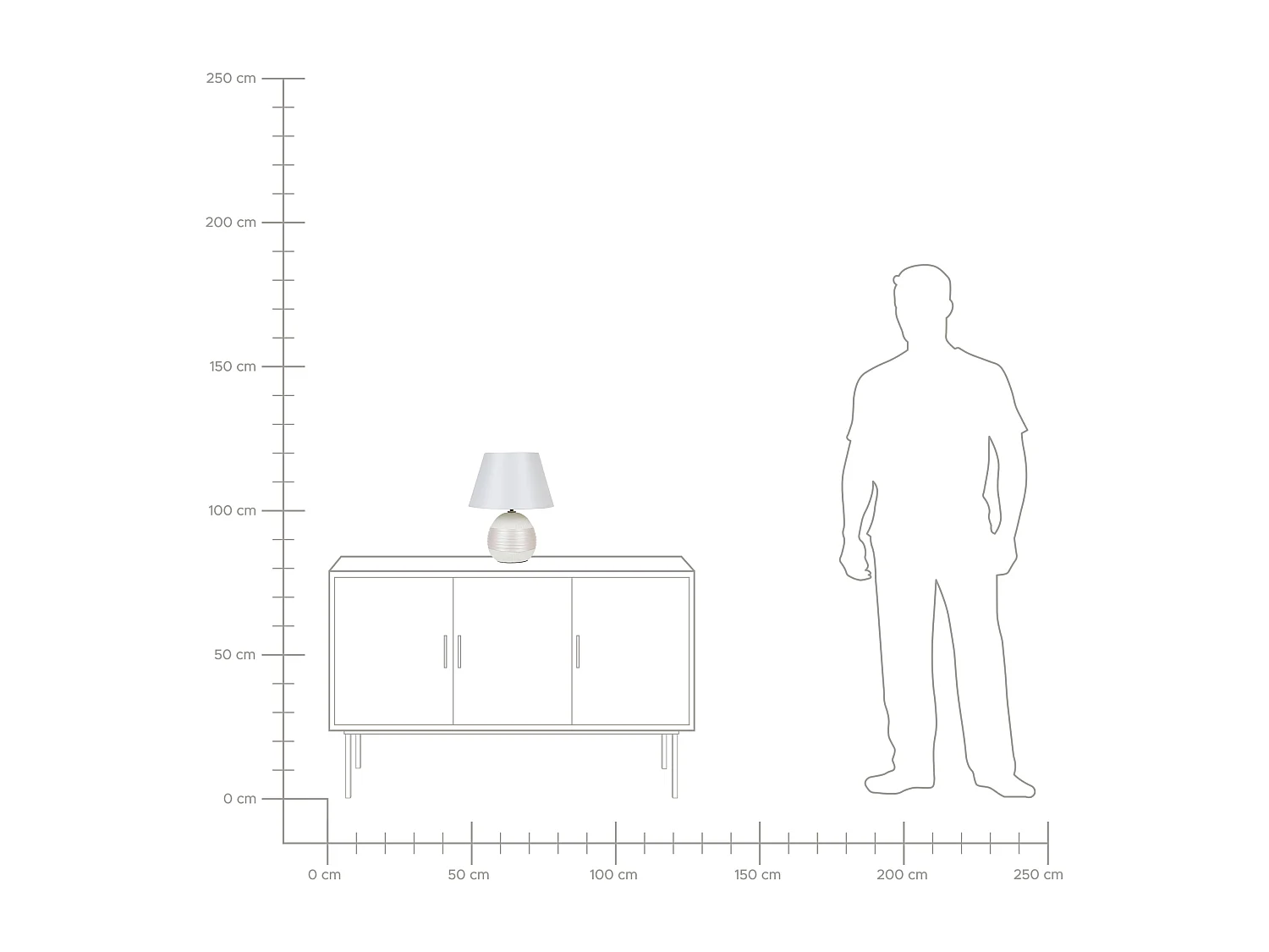 Lampada da tavolo SADO Ceramica Beige