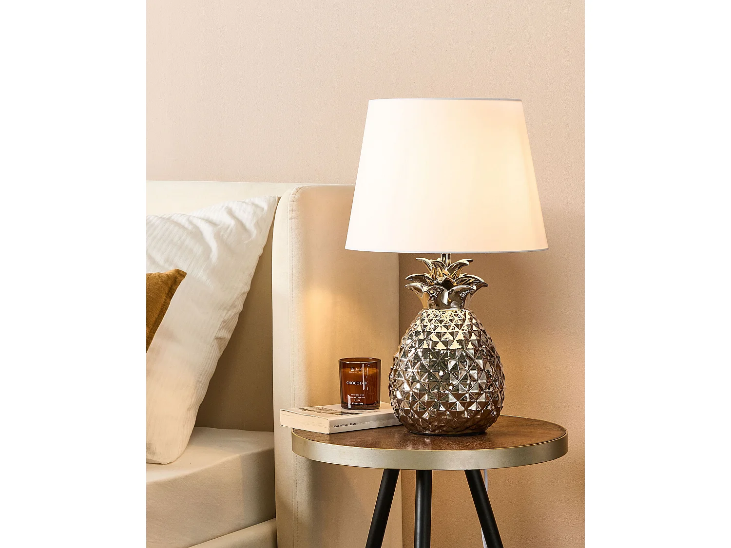 Lampe à poser PINEAPPLE Céramique Argenté