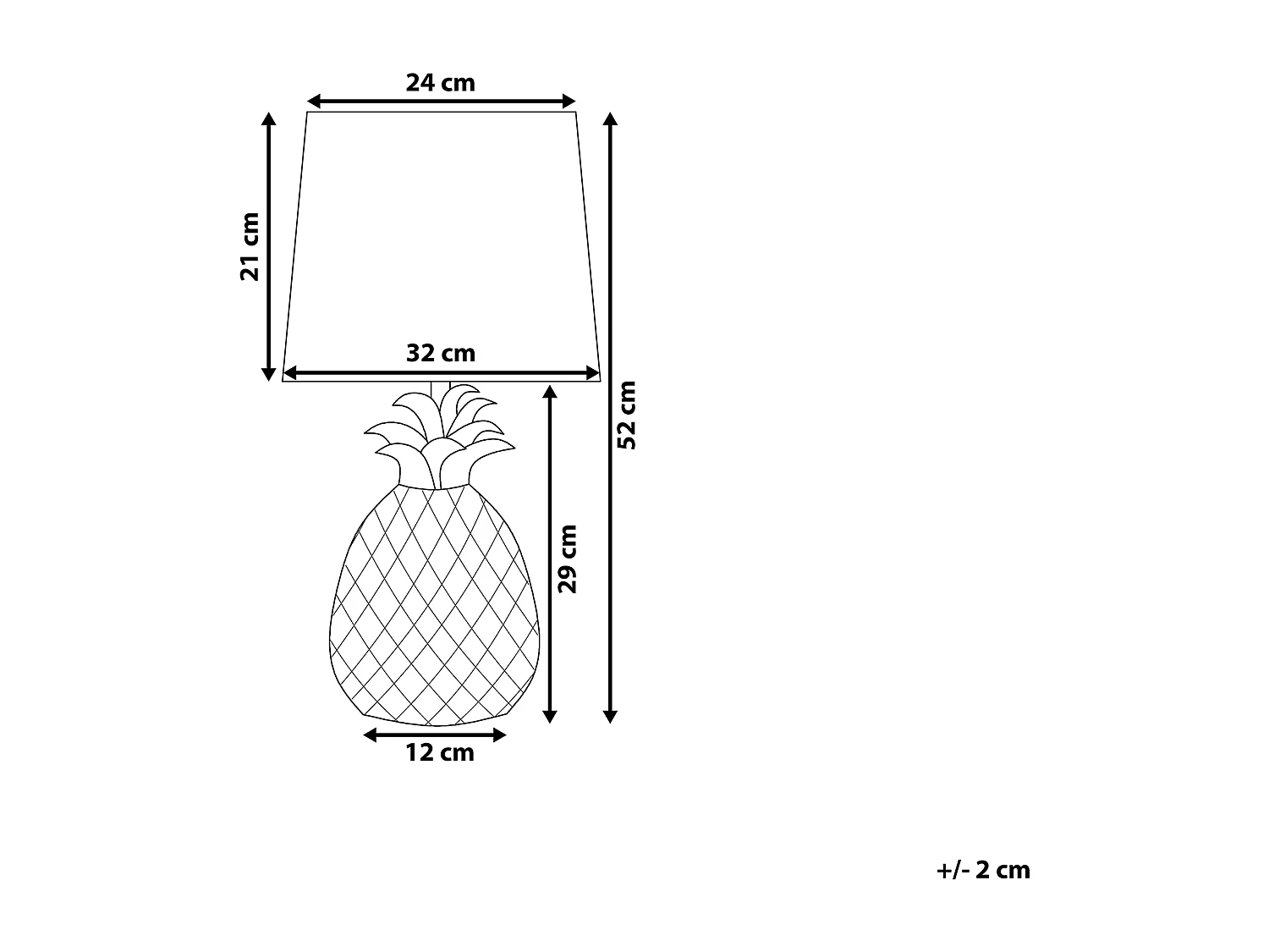 Tafellamp PINEAPPLE Keramiek Zilver