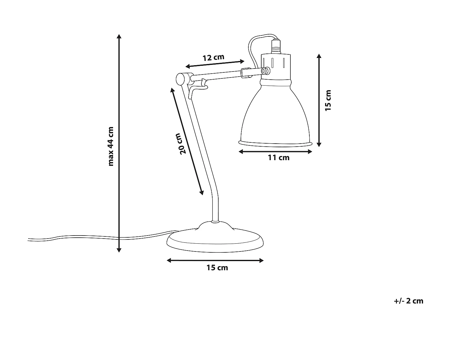 Lampe de bureau MONSAN Réglable Métal Laiton