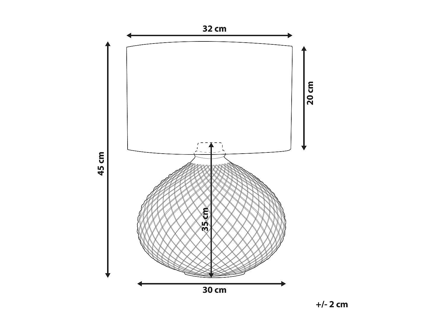 Lampa stołowa MADON Szkło Złoty