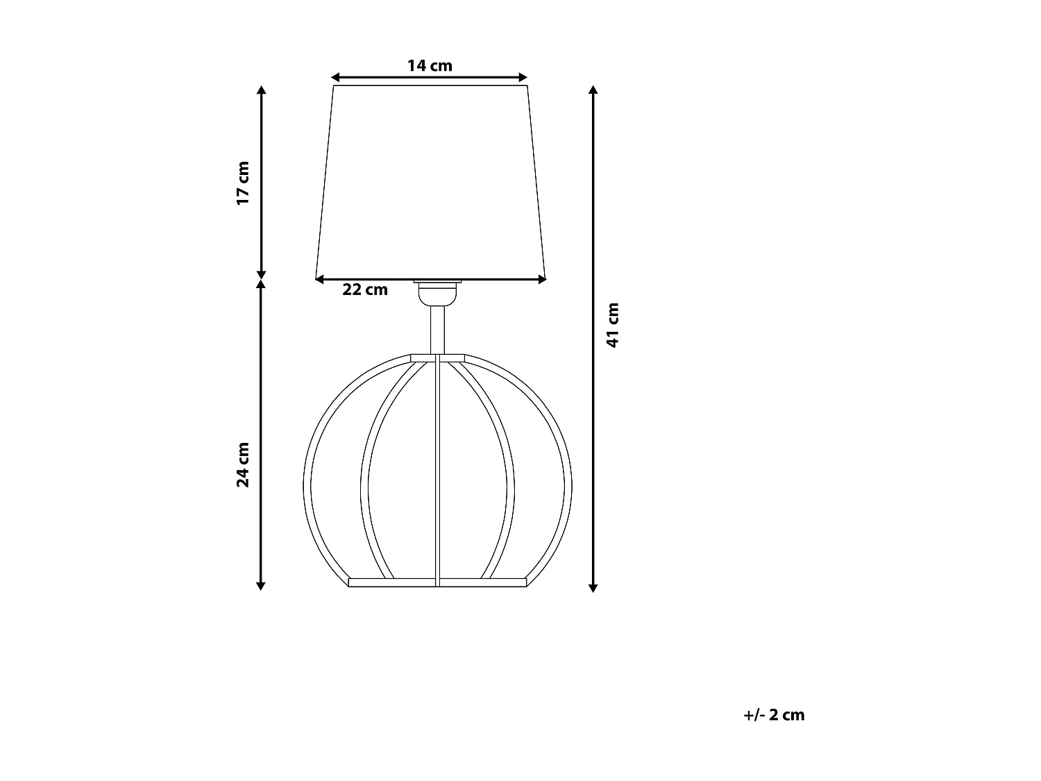 Lámpara de mesa SAMO Marrón/Blanco