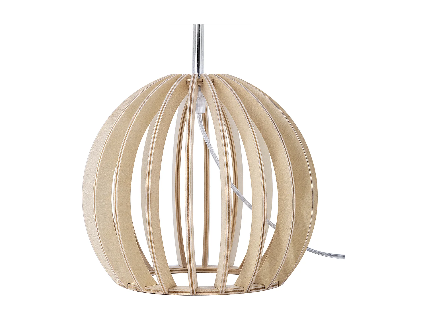 Originelle Tischleuchte Lampenfuß aus Holz weiß Samo