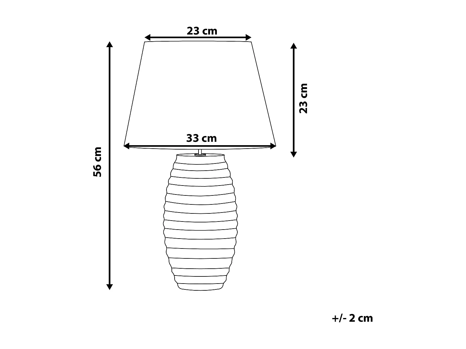 Lampe à poser EBRO Porcelaine Doré