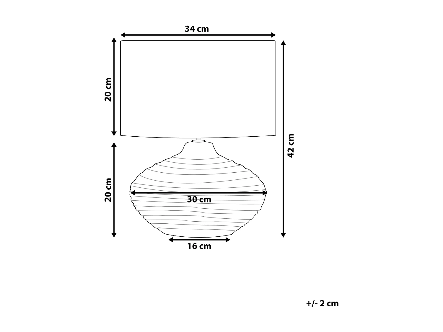 Lampe à poser LIMA Porcelaine Gris foncé