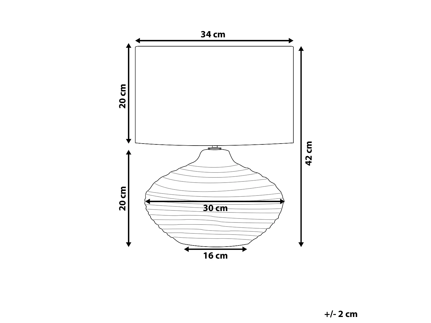 Lampe à poser LIMA Porcelaine Gris foncé