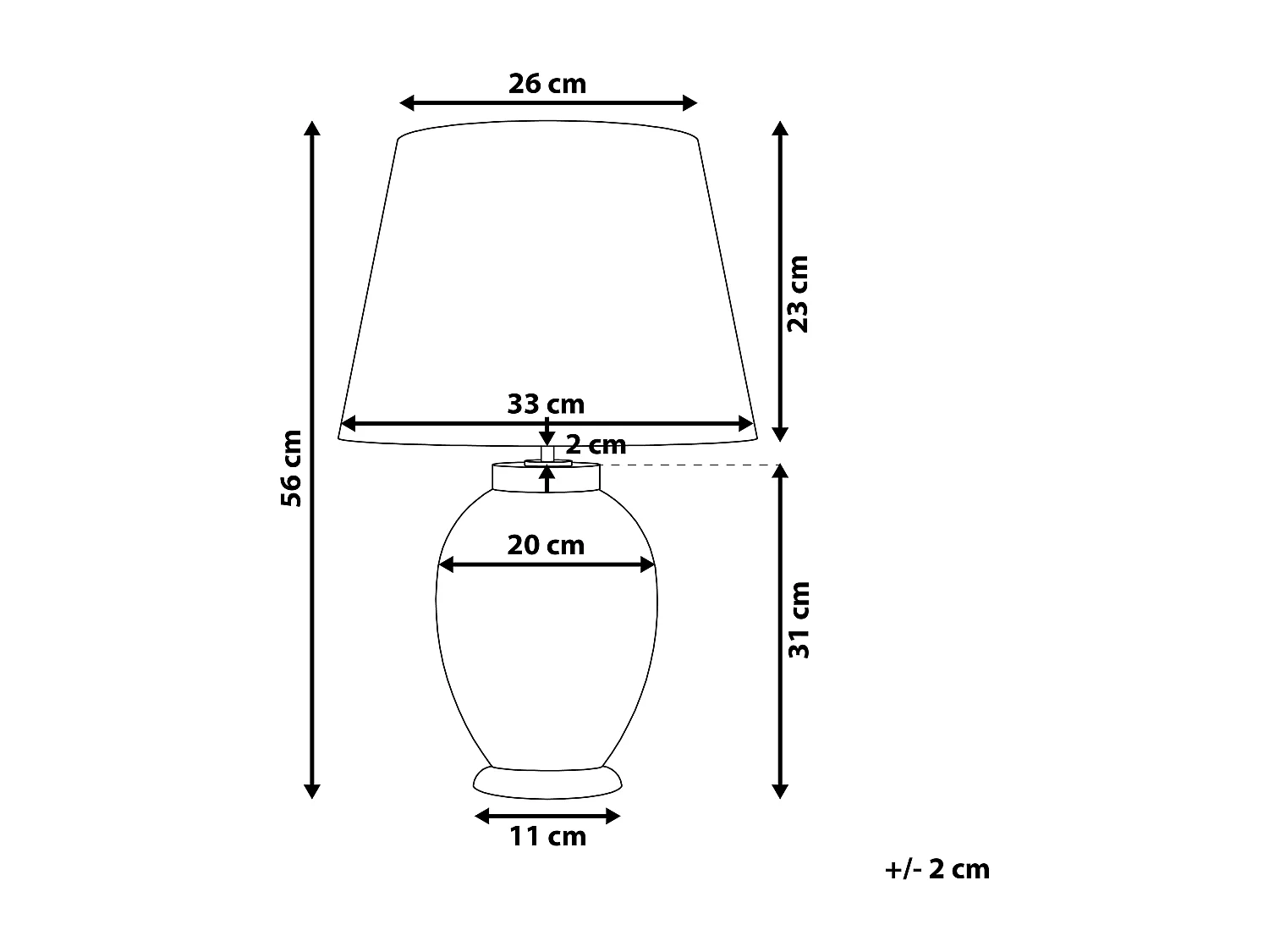 Lampe à poser BRENTA Céramique Pourpre