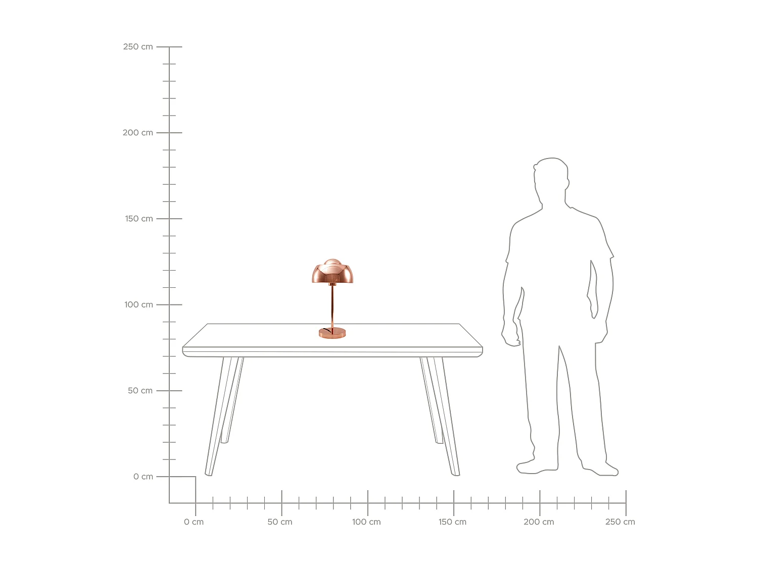 Lampe à poser SENETTE Métal Cuivré