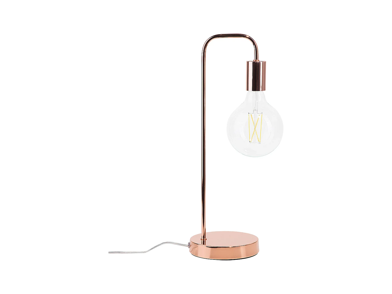 Tischlampe im industriellen Stil Lampenschirm als Glühbirne kupfer Savena