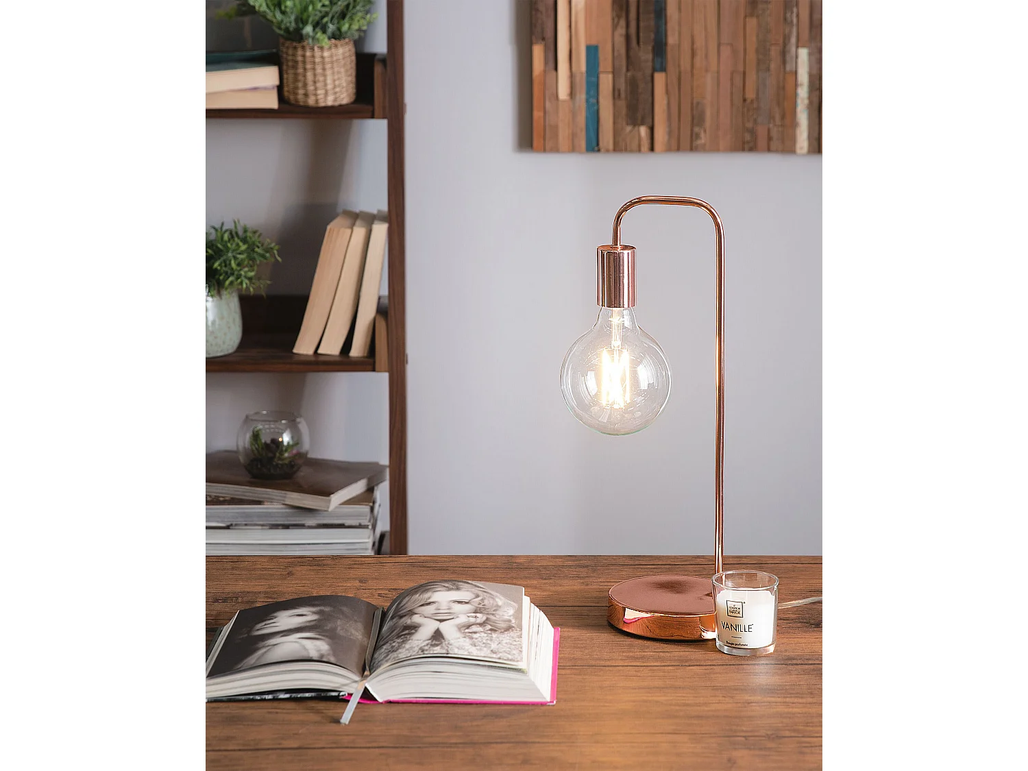 Bureaulamp SAVENA Metaal Koper