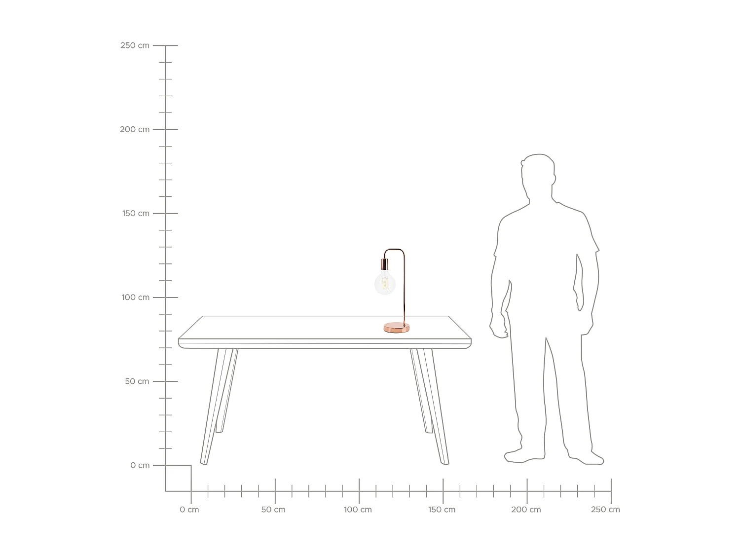 Bureaulamp SAVENA Metaal Koper