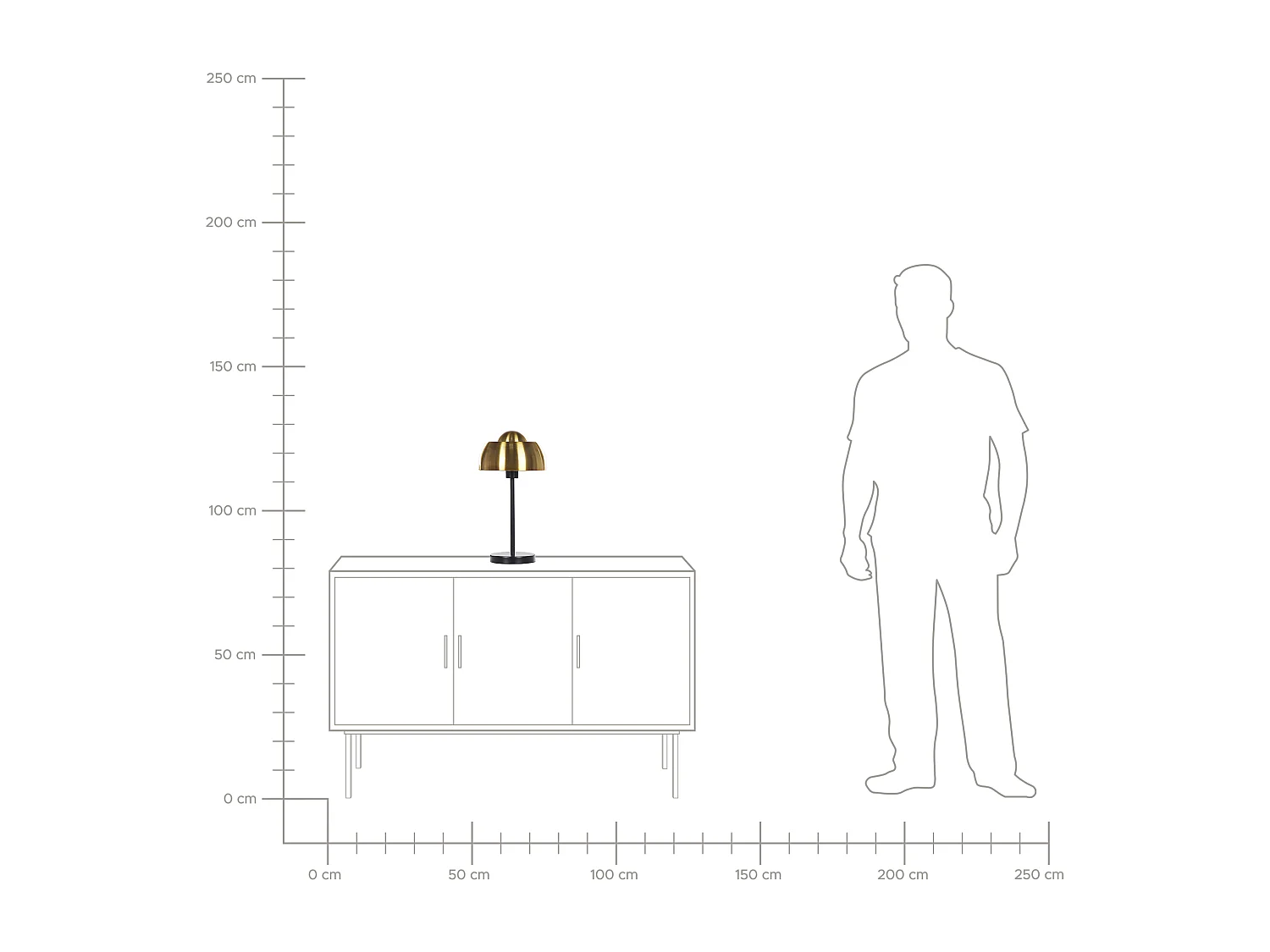 Lampe à poser SENETTE Métal Noir/doré