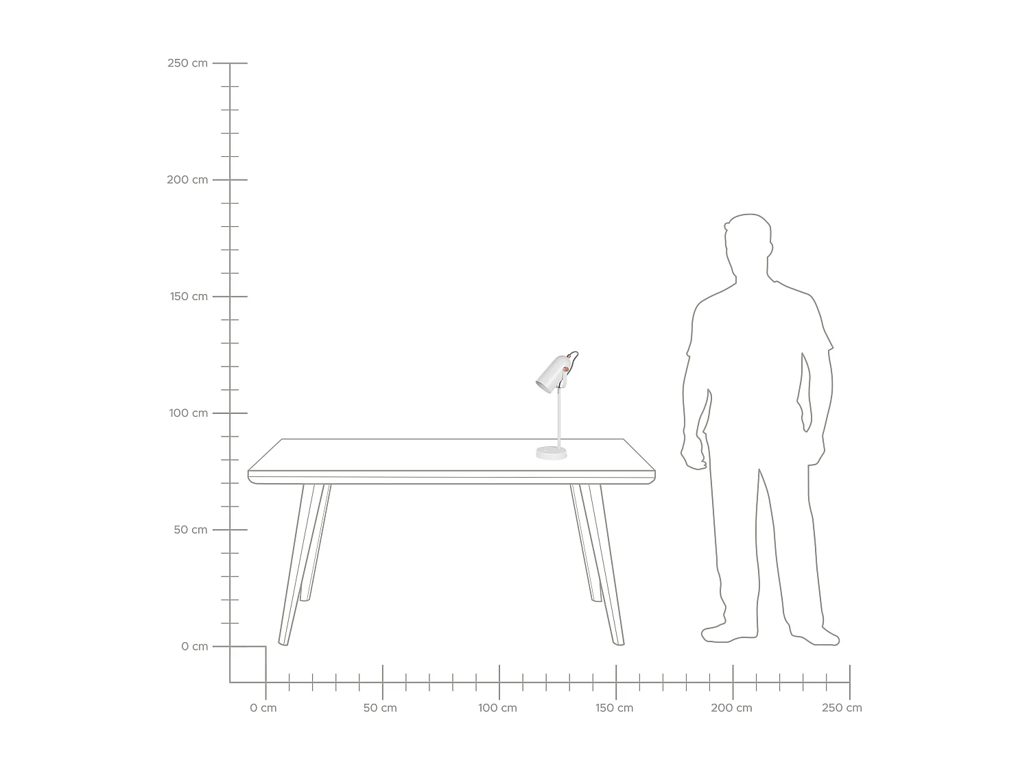 Lampe de bureau TYRIA Réglable Métal Blanc