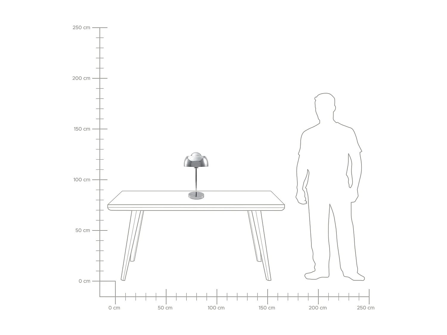 Lampe à poser SENETTE Métal Argenté