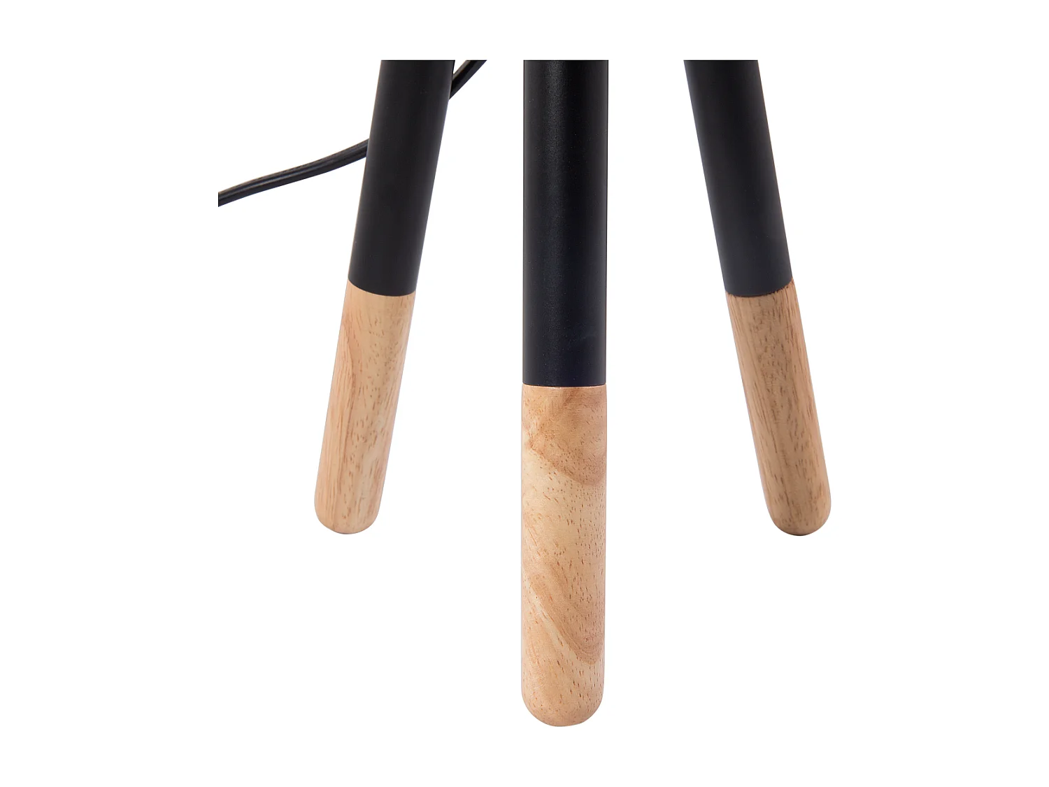 Conjunto de 2 candeeiros de mesa TOBOL Madeira de freixo Preto