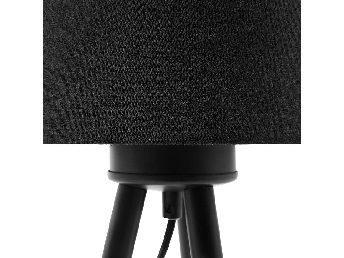 Lot de 2 lampes de bureau TOBOL Bois de frêne Noir