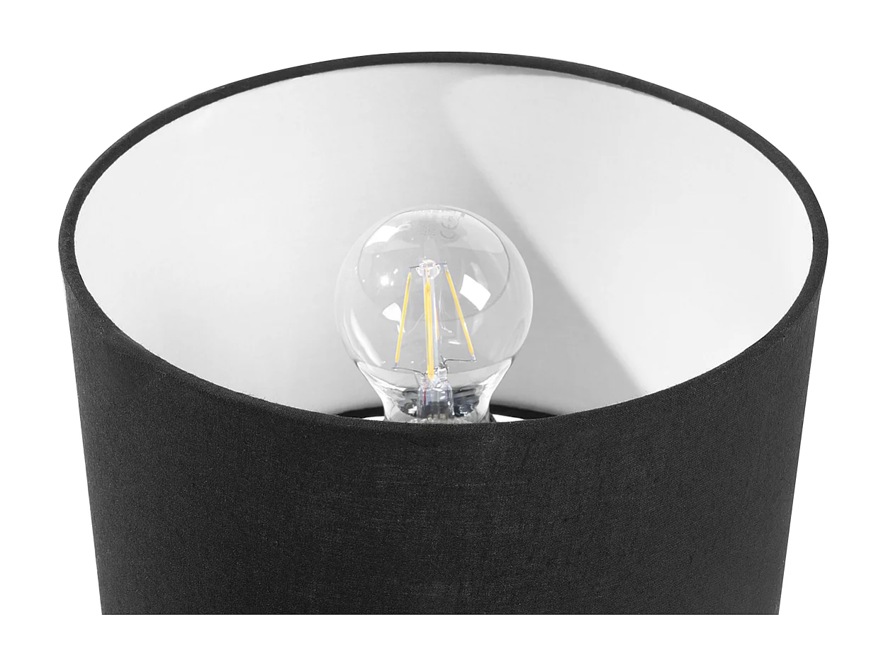 Lot de 2 lampes de bureau TOBOL Bois de frêne Noir