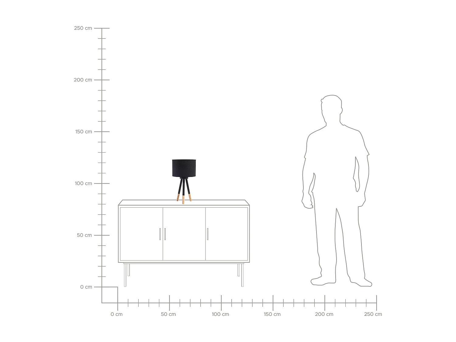 Set di 2 lampade da tavolo TOBOL Legno di frassino Nero