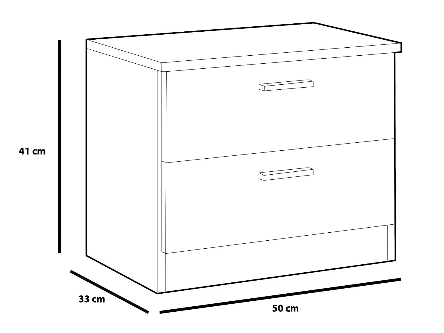 Nachttisch Dublin 2 Schubladen