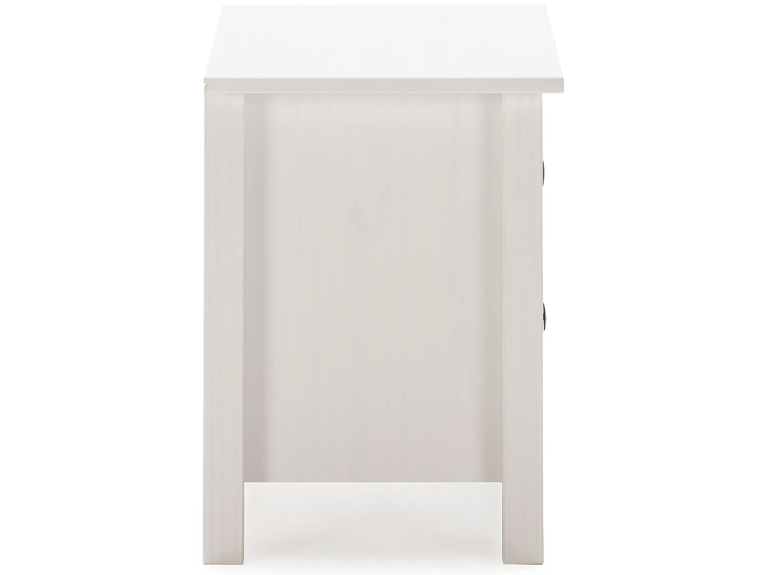 Nachtkastje Magda met 2 laden in het wit en lades in verschillende kleuren.