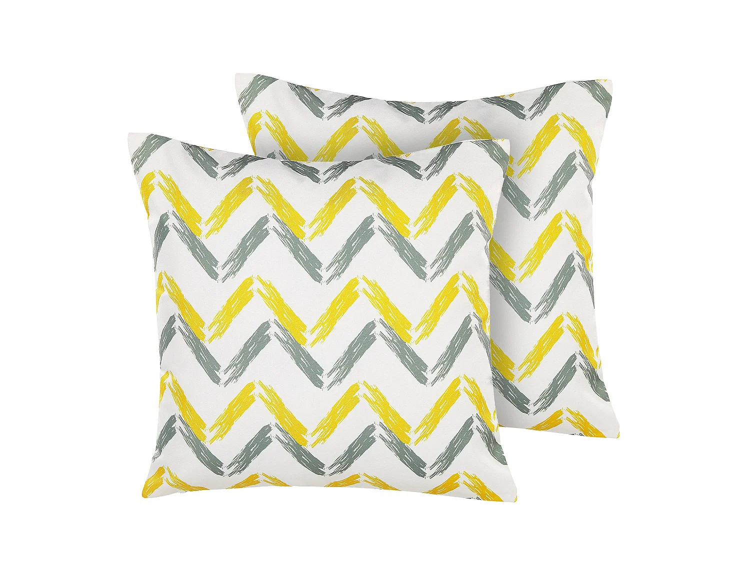 Lot de 2 coussins d'extérieur AFFILE Motif à chevrons 45 x 45 cm Multicolore